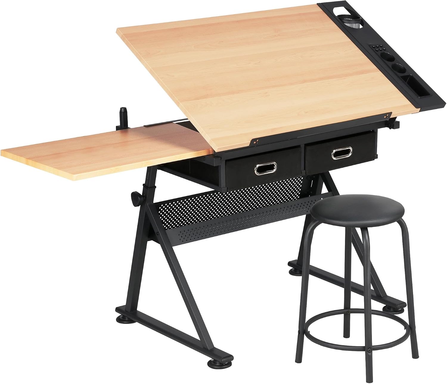 Office Stool - Tavolo da Disegno Regolabile con Sgabello