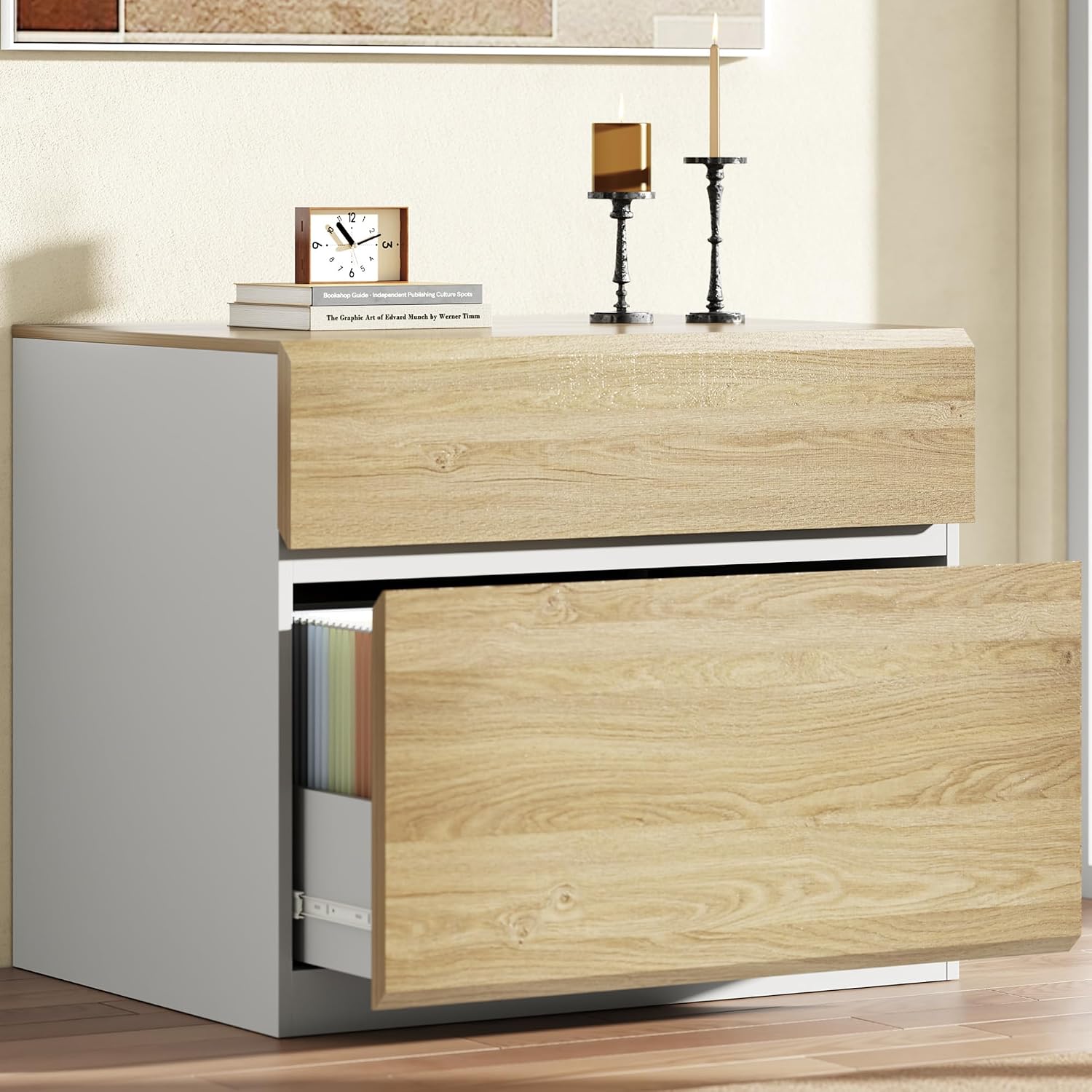 Printer Stand - Armadietto portadocumenti laterale a 2 cassetti