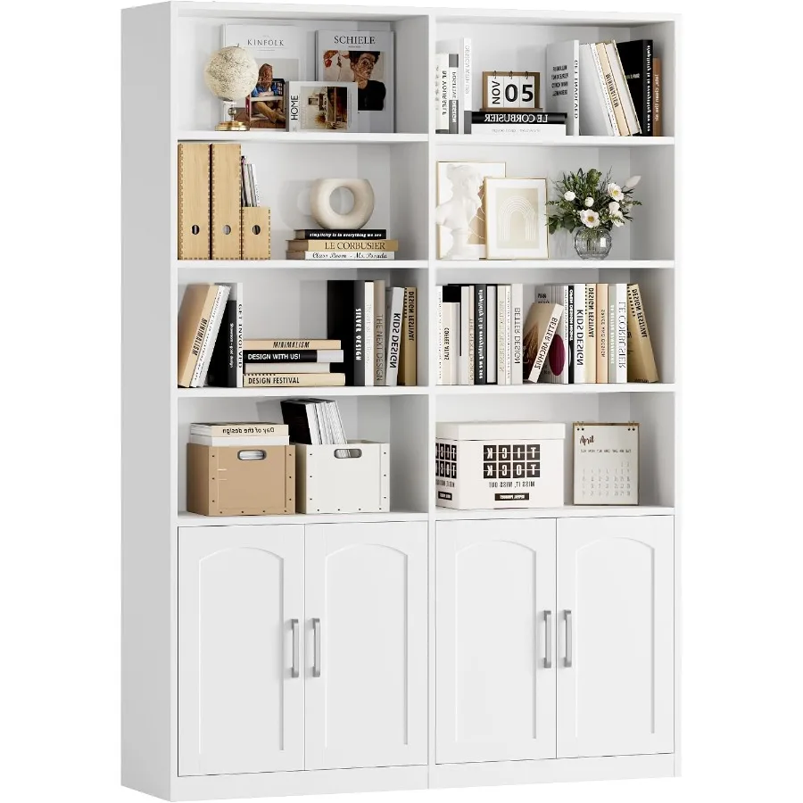 Bookshelf - Libreria con ante per soggiorno, realizzata